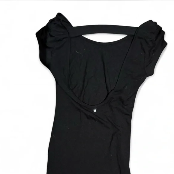 2000s Apple Bottoms Black and Silver Short Sleeve Top - Picture 3 of 4